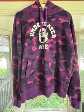 BAPE x UNDEFEATED purple camo hoodie